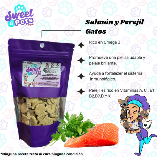 Treats de Salmon & Perejil para Gatos